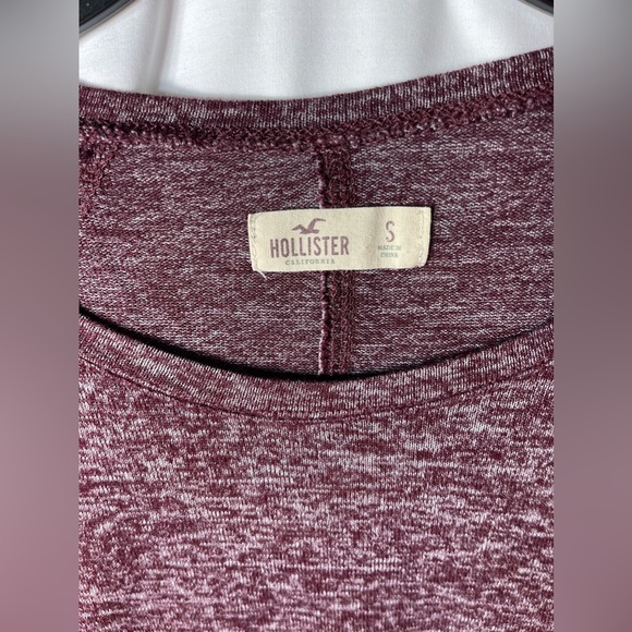 Hollister Co. Women’s Soft and Comfy Long Sleeve Shirt Marled Red/Purple S - Picture 2 of 5